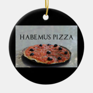 Het ornament van Kerstmis van de Pizza van Habemus
