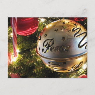 Het Ornament van Kerstmis van de vrede Feestdagenkaart