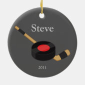 Het Ornament van Kerstmis van het hockey (Achterkant)