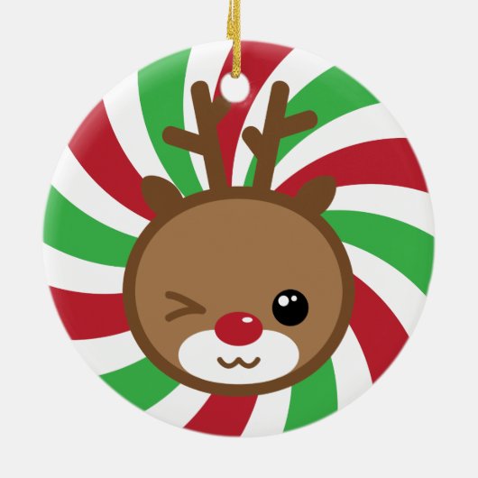 Het Ornament van Kerstmis van het Rendier van (Achterkant)