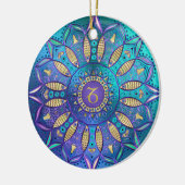 Het Ornament van Kerstmis van Steenbok Mandala van (Links)