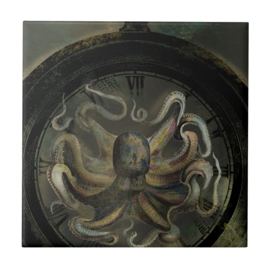 Het otopus van de Tijd Tegeltje (Voorkant)