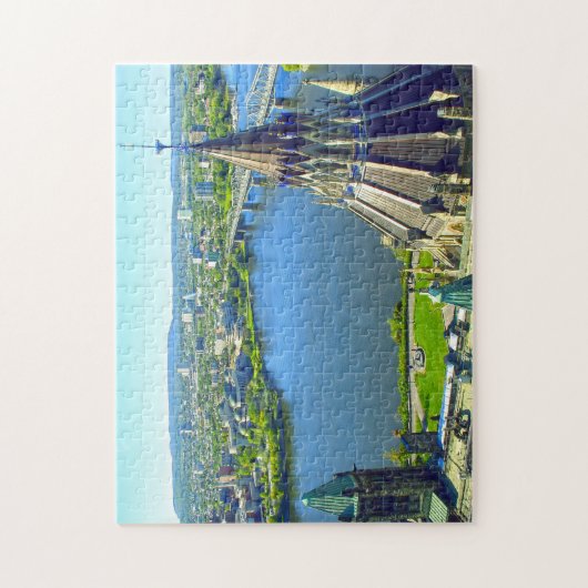 Het Ottawa-parlement blaast de rivier aan. Legpuzzel (Verticaal)
