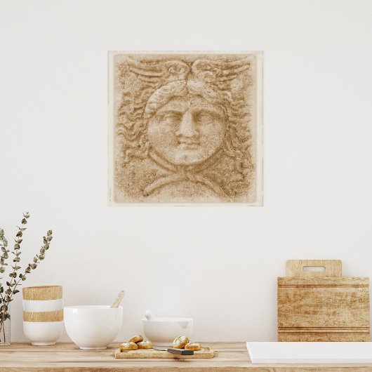 Het oude afbeelding van Hermes, het AFBEELDING van Poster (Keuken)