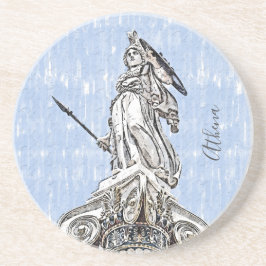 Het oude Athenabeeld Onderzetter – Grieks Mythe