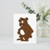 Het oude Beer van de Sport van de Cartoon Briefkaart (Staand voorkant)