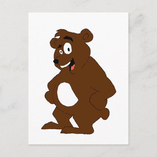 Het oude Beer van de Sport van de Cartoon Briefkaart (Voorkant)
