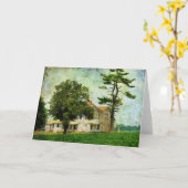 Het oude Boerderij huis op het platteland van Iowa Kaart (Gele Bloem)