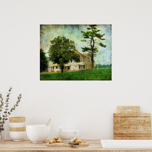 Het oude Boerderij huis Poster (Keuken)