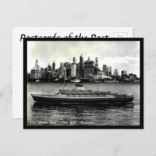 Het oude Briefkaart - de "Andrea Doria". (Voorkant / Achterkant)