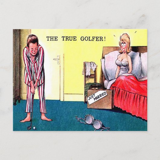 Het oude Briefkaart - de ware Golfer (Voorkant)