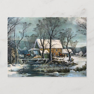 Het oude Briefkaart van de Grist Mill