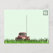 Het oude Briefkaart van de Rode Vrachtwagen (Achterkant)