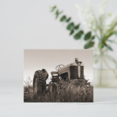 Het oude Briefkaart van de Tractor (Staand voorkant)