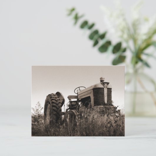 Het oude Briefkaart van de Tractor (Staand voorkant)