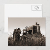 Het oude Briefkaart van de Tractor (Voorkant / Achterkant)