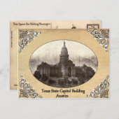 Het oude Briefkaart van het Amerikaanse Capitolbou (Voorkant / Achterkant)