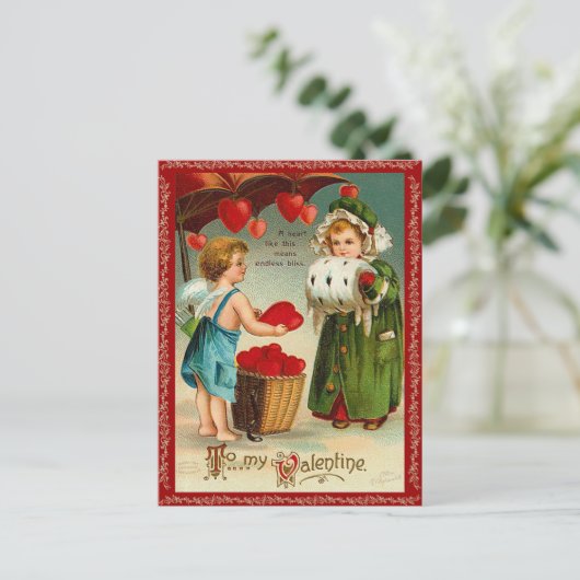 Het oude Briefkaart van Valentijn van de Mode (Staand voorkant)