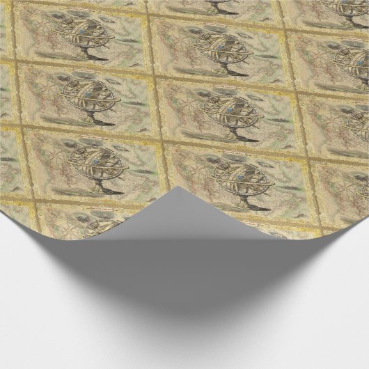 Het oude Britse Beer is een kompas Cadeaupapier (Hoek)