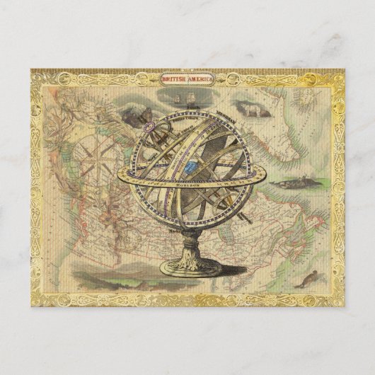 Het oude Britse Beer is een kompas Feestdagenkaart (Voorkant)