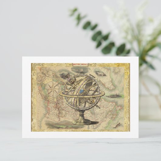 Het oude Britse Beer is een kompas Kaart (Staand voorkant)