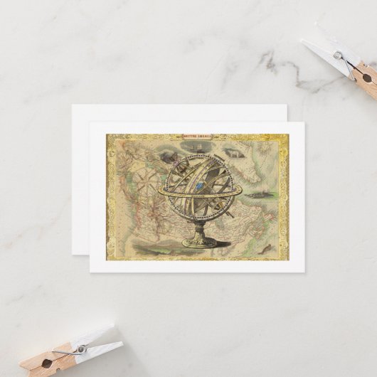 Het oude Britse Beer is een kompas Kaart (Voorkant / Achterkant in situ)