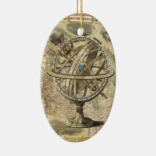 Het oude Britse Beer is een kompas Keramisch Ornament (Rechts)