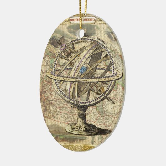 Het oude Britse Beer is een kompas Keramisch Ornament (Links)