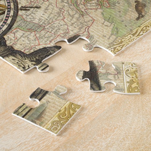 Het oude Britse Beer is een kompas Legpuzzel (Zijkant)