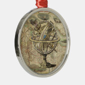 Het oude Britse Beer is een kompas Metalen Ornament (Rechts)