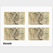 Het oude Britse Beer is een kompas Rechthoekige Sticker (Vel)