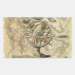 Het oude Britse Beer is een kompas Rechthoekige Sticker