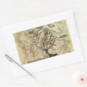 Het oude Britse Beer is een kompas Rechthoekige Sticker (Envelop)