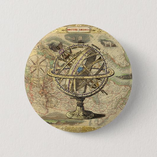 Het oude Britse Beer is een kompas Ronde Button 5,7 Cm (Voorkant)