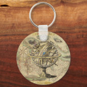 Het oude Britse Beer is een kompas Sleutelhanger (Voorkant)