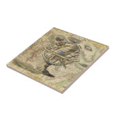 Het oude Britse Beer is een kompas Tegeltje (Zijkant)