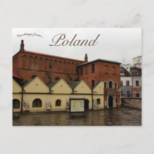 Het oude district Synagogue Kazimierz Kraków Polen Briefkaart