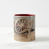 Het oude draaiende wiel tweekleurige koffiemok (Center)