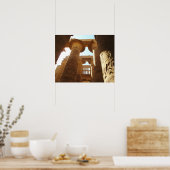 Het oude Egypte Karnak Temple hieroglyphics reizen Poster (Keuken)