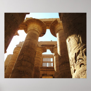 Het oude Egypte Karnak Temple hieroglyphics reizen Poster