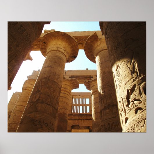 Het oude Egypte Karnak Temple hieroglyphics reizen Poster (Voorkant)
