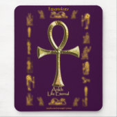 Het oude Egyptische Ankh Mousepad Muismat (Voorkant)
