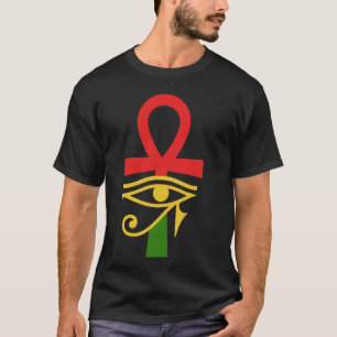 Het oude Egyptische ankh-oog van Horus Kemetic T-shirt