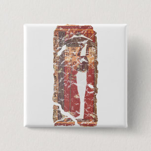 Het oude Egyptische boek van de Dood - Horus Vierkante Button 5,1 Cm