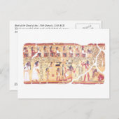Het oude Egyptische Boek van de Dood, waarin de He Briefkaart (Voorkant / Achterkant)