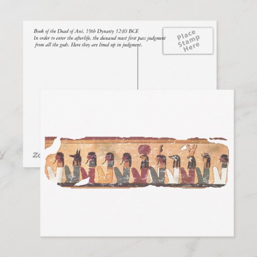 Het oude Egyptische boek van het doodvonnis Briefkaart (Voorkant / Achterkant)