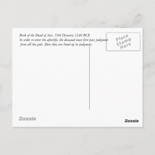 Het oude Egyptische boek van het doodvonnis Briefkaart (Achterkant)