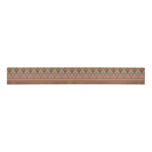 Het oude Egyptische Lotus Pattern Ribbon Grosgrain Lint (Voorkant)