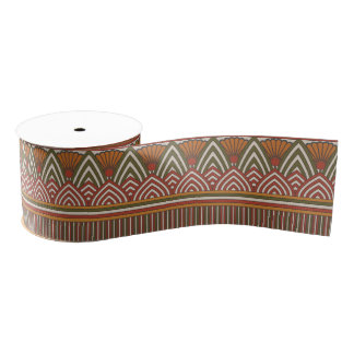 Het oude Egyptische Lotus Pattern Ribbon Grosgrain Lint