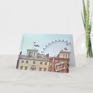 HET OUDE EN NIEUWE WENSKAART VAN LONDEN BEDANKKAART